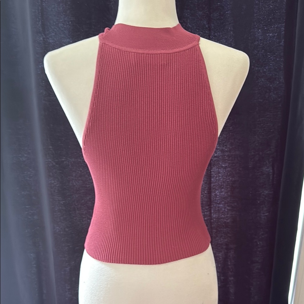 BABATON Pink Ribbed Fitted Tank Top - Picture 3 of 4